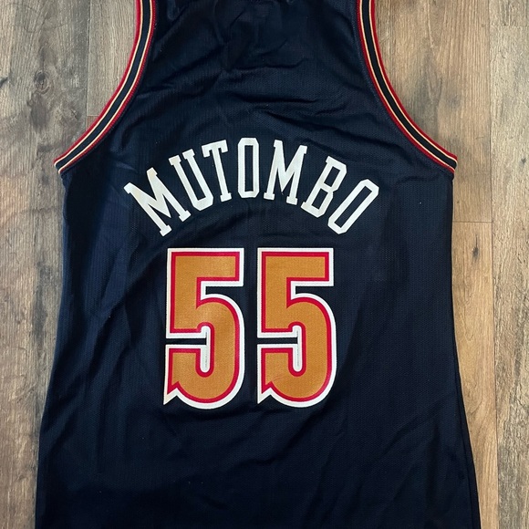 Vintage Champion Dikembe Mutombo Denver Nuggets Jersey size 40 - Picture 5 of 6